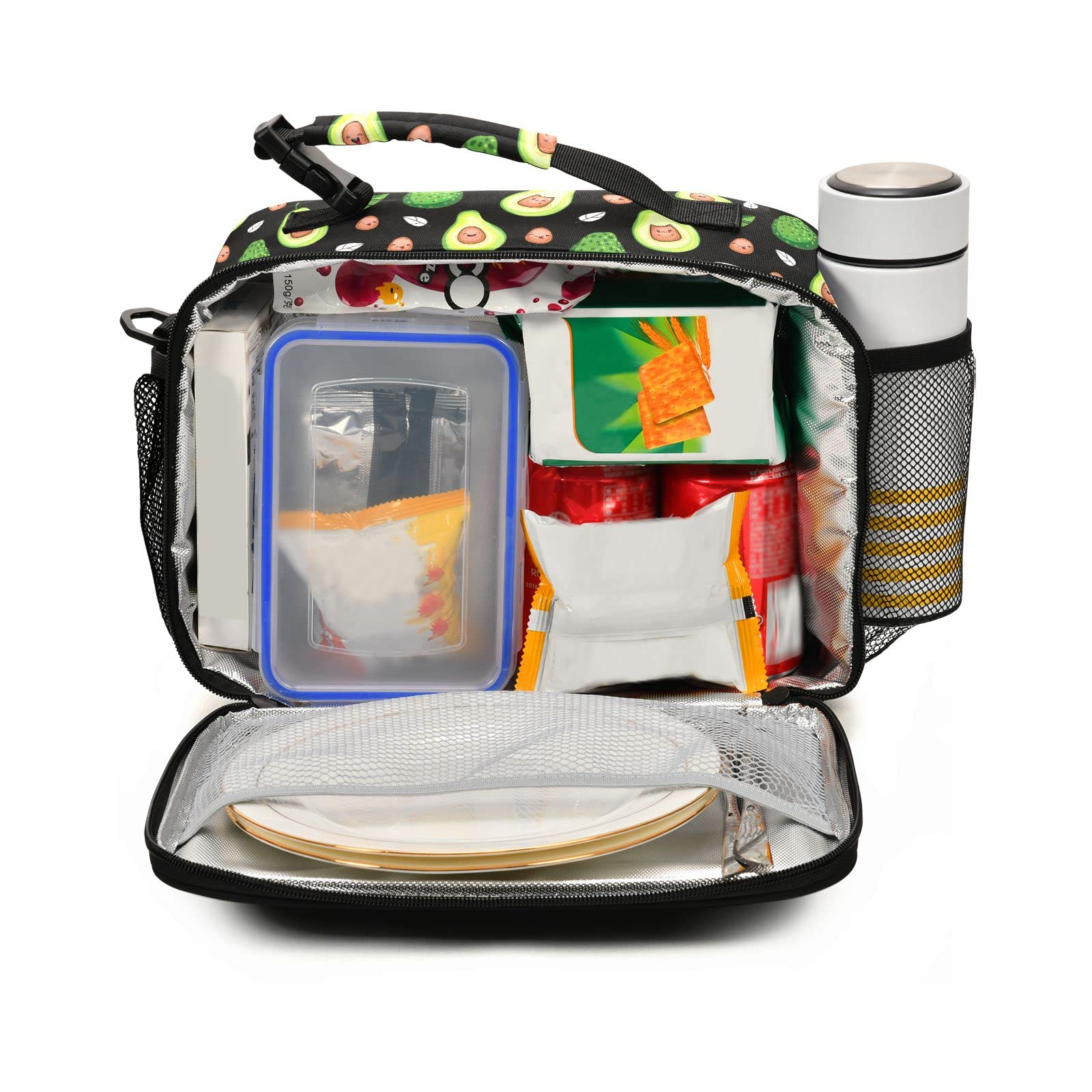 Sac Repas Enfant Isotherme En Forme D'avocat - Grande Capacité, étanche Et Réutilisable - Pour école Et Pique-nique
