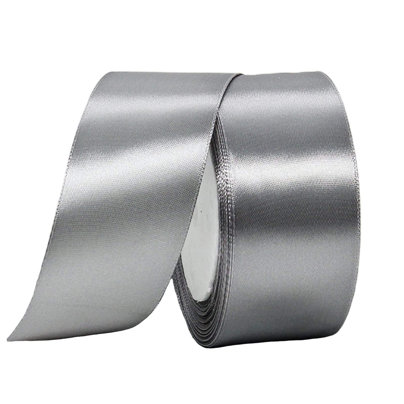 50mm Wide White Ribbon Thick Wedding Car Ribbon 22m, 2 inch Thick White Satin Ribbon for Gift Wrapping Wedding Car Christmas Birthday Cake Hair Bow Florist Bouquet Crafts Decorations — view 31