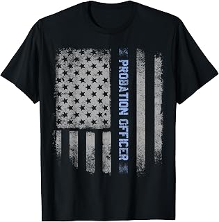 Probation Officer US Flag T-Shirt
