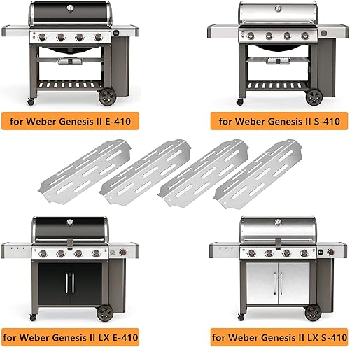 Miniatura 5 de GasSaf Deflectores de calor 304 para Weber Genesis II 410, placas de calor de 12.5 pulgadas para Weber GS4 Genesis IILX 400 Series, Genesis II