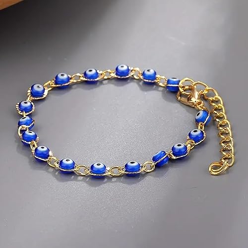 Miniatura 6 de Evil Eye Bracelets Blue Eye Ojo Hamsa Jewelry Dainty Gold Link Bracelets for Women Lucky Turkish Protection Trendy Birthday Jewelry Gifts