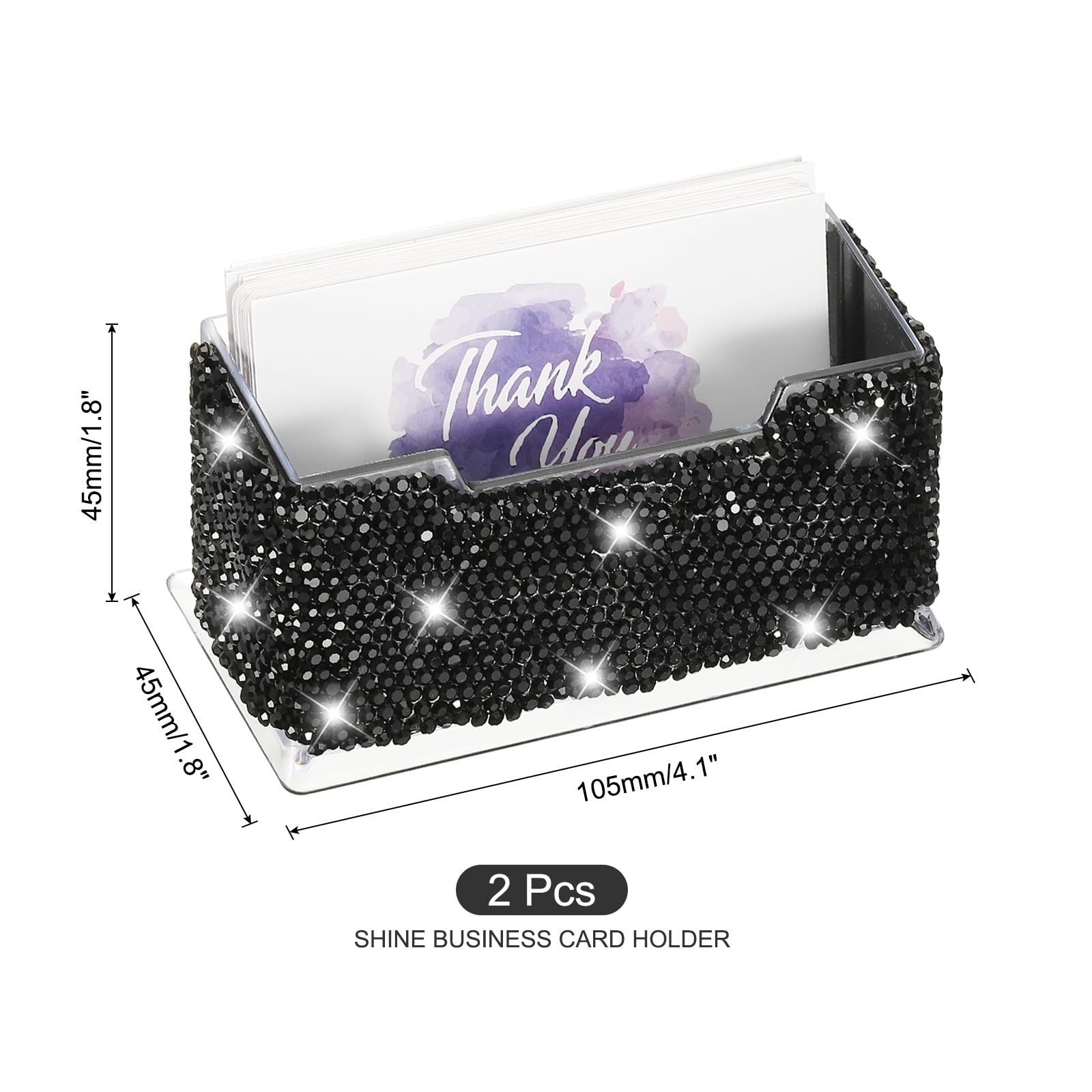 PATIKIL Rhinestone Business Card Holder - Image 2