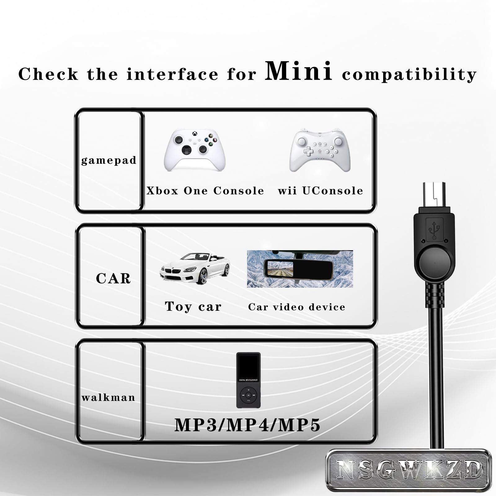 Amazon.co.jp: NSGWKZD Mini USBコード 交換用 Blue Yeti マイク