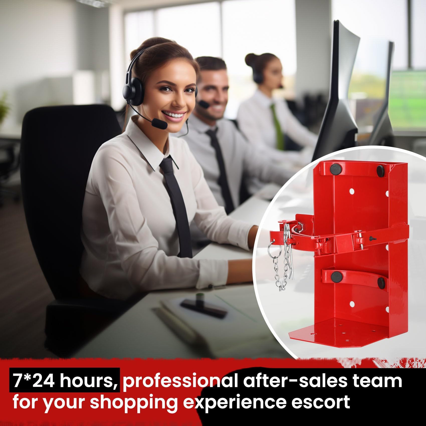 Heavy Duty Vehicle Bracket,Heavy Duty Fire Extinguisher Brackets&Mounts-St12 Steel Red, Fit 20lb Dry/10lb Co2 Extinguisher-for School,Garage,Vehicle,Boat,Truck Generic Replacement for 810 by amerex