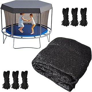 Trampoline Cover, 6ft/8ft/10ft/12ft/14ft Trampoline Tent, Sun UV Protection Trampolines Shade Cover Tent for 6/8 Poles, Waterproof Sun Shade Breathable Top Covers Canopy Trampolines Accessories