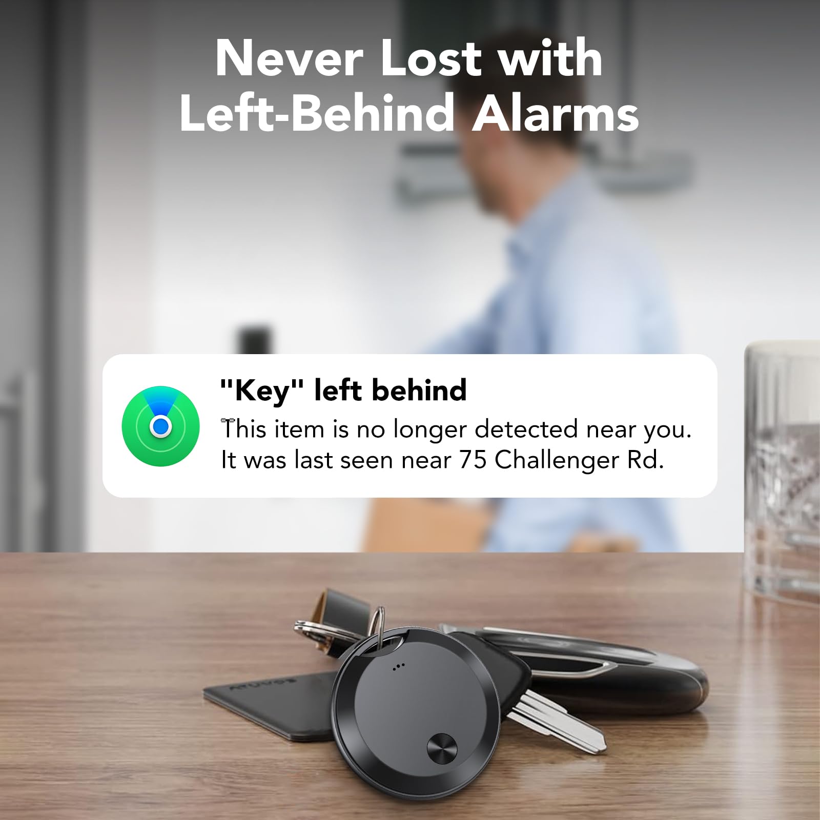 Smart Tracker Tag Compatibile Con IOS – Localizzatore Per Chiavi, Bagagli E Valigie, Batteria Sostituibile (4 Pezzi)