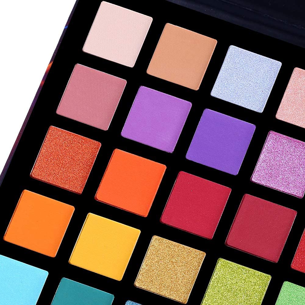 URBANMAC Spotlight Eyeshadow Palette, Professional 40 Color Eye Shadow Matte Shimmer Makeup Pallet Highly Pigmented Colorful Powder Long Lasting Waterproof Eye Shadow - Multicolor 3