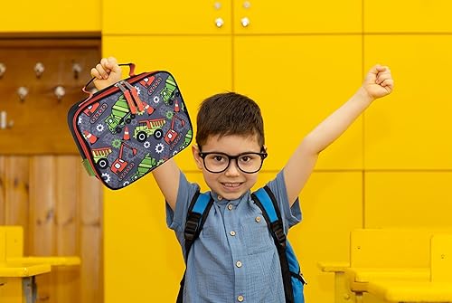 Miniatura 6 de Trail maker Pequeña bolsa de almuerzo para niños, divertida lonchera aislada para la escuela para niños y niñas