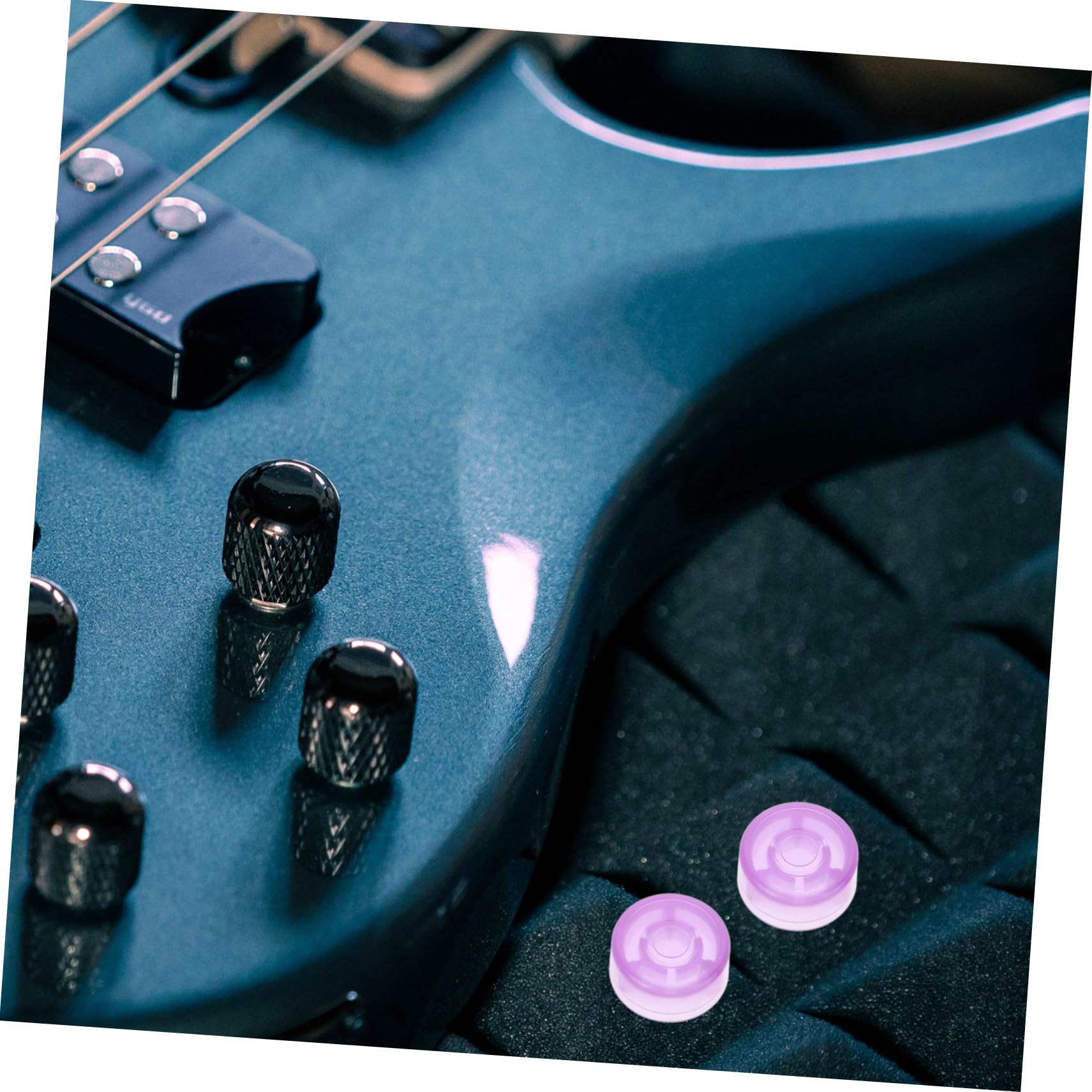 ibasenice Sturdy Guitar Foot Nail Caps 12pcs Electric Guitar Effects Footswitch Toppers Guitar Accessories