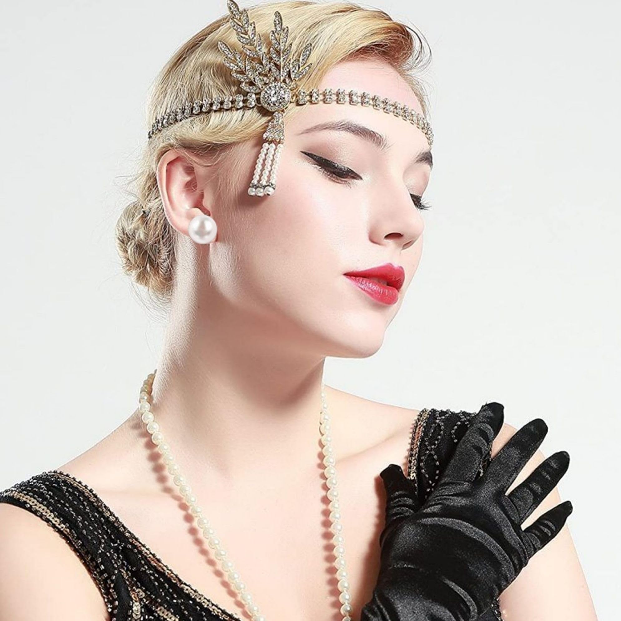 Yiichiy Accessori Anni '20, Accessori Anni 20 Donna Costume, Flpaper Grande Gatsby Accessori Donna, Halloween Accessori Charleston Abito Anni '20, Vestiti Anni 20 Costume da Donna di Halloween