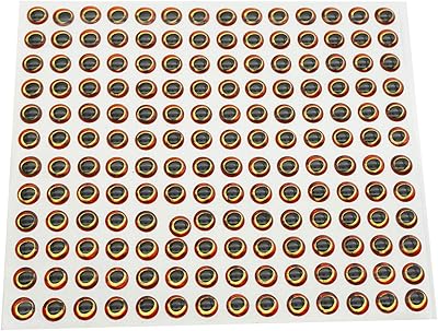 Fishing Lure 3D Red/Gold Lure Eyes Simulation Making Fly Tying Fake Fish Eyes Saltwater DIY Lifelike Realistic Artificial Holographic Fake Eyes 5MM-500PCS