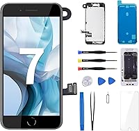 Vista 1 de Para iPhone 7 Reemplazo de pantalla negro con botón de inicio 4.7 "3D táctil LCD digitalizador Asamblea completa con cámara frontal oído altavoz