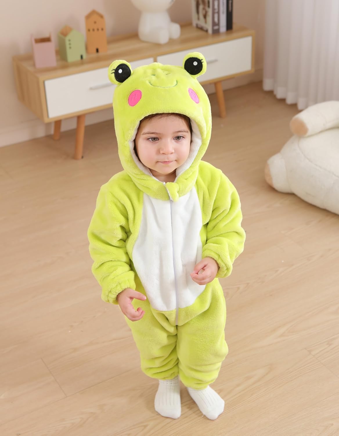 CuteOn Toddler Halloween Costume Onesie Cosplay Romper Christmas Infants Baby Costume Frog 3Months-4Years - Image 4