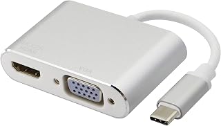 AAOTOKK Type C to HDMI Adapter, Type C Male to HDMI Female (3840 x 2160) 4K 60Hz Converter Cable, 4K UHD Screen Display for Samsung Galaxy S10+/S10/S9,Surface Book 2, Dell XPS,ect (VGA+HDMI)