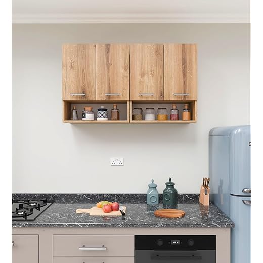 Spyder Wall Mounted Kitchen Cabinet - Oak