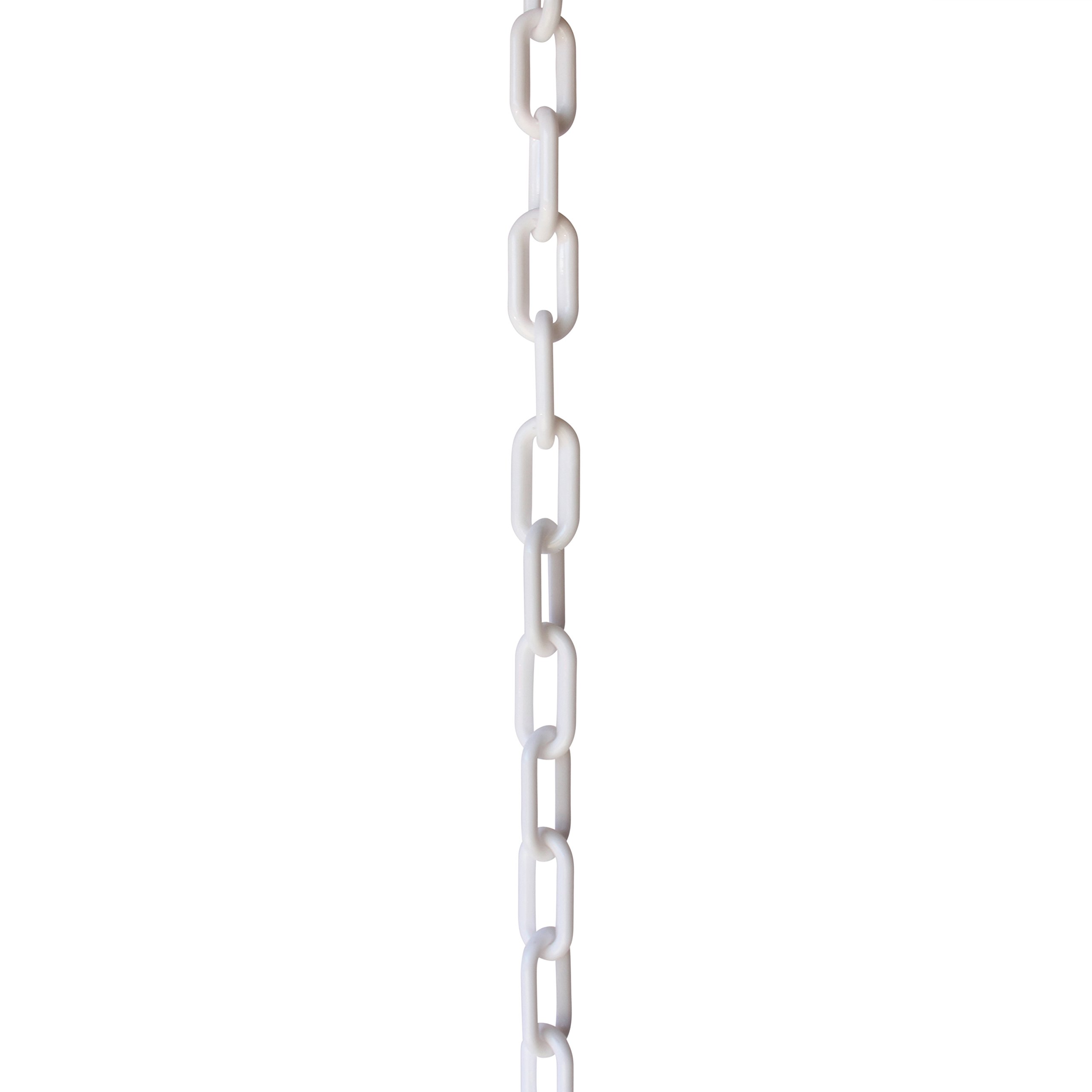 RCH Hardware CH-P55-08-WHT-3 Plastic Barrier Chain, White (3 Feet)