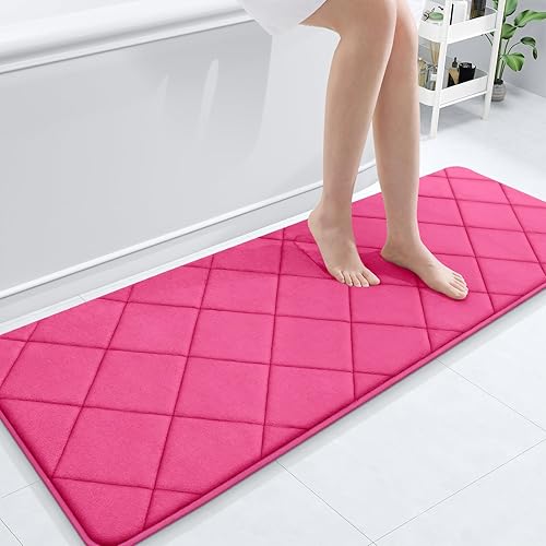 Miniatura 81 de OLANLY Tapete de baño de espuma viscoelástica de 24 x 16 pulgadas, ultra suave y absorbente, lavable a máquina, cómodo tapete de baño para suelo de