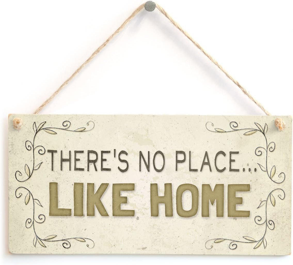 Meijiafei There’s No Place…Like Home - Beautiful Welcome Home Accessory Gift Sign 10"x5"
