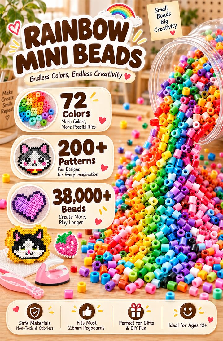 Mini Beads Kit - 38000 Beads, 72 Colors -2 Mini Beads Kit - 38000 Beads, 72 Colors -2