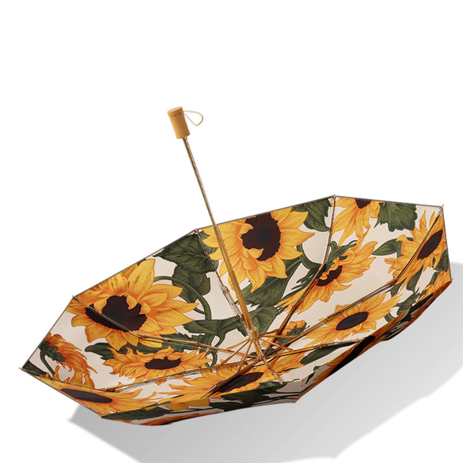 Buxuaaaa UV for Sun Umbrella Compact Folding Travel Umbrella Parasols for Windproof, Rainproof 99% UV for Protection with Anti Travel Windproof Compact Lightweight
