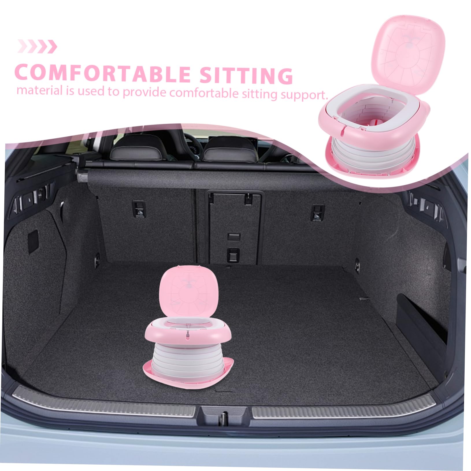 Toyvian Faltbare Babytoilette für Unterwegs Toilettensitz Kinder Reise Tragbares Reise Wc aus Pp/kunststoff für Auto und Urlaub