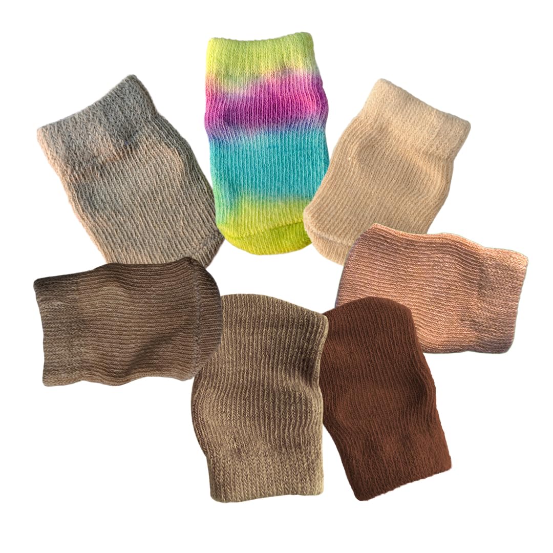 BOUNCEBACK Calcetines de punta grande para niños y adultos, calcetines de algodón con agarre de silicona antideslizante en el borde del puño interior, uñas de los pies, Desnudo/, Large/X-Large