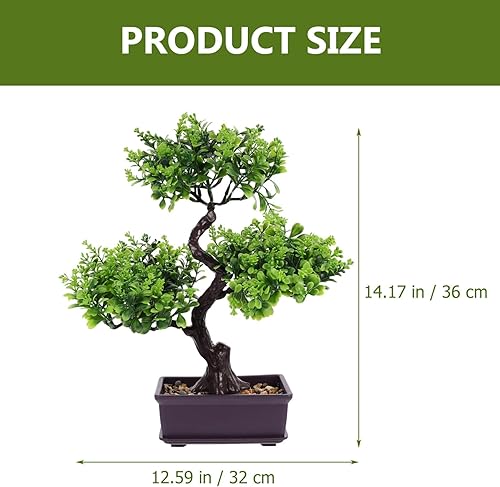 Miniatura 5 de Cabilock Árbol bonsái, árbol artificial, plantas bonsái artificiales, árbol bonsái artificial de plástico, decoración de plantas rojas de