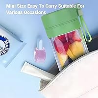 Vista 4 de Batidora portátil compacta de 12 onzas recargable por USB, con potente motor: perfecta para batidos, batidos, exprimidor de frutas/verduras