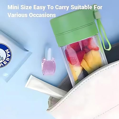 Miniatura 4 de Batidora portátil compacta de 12 onzas recargable por USB, con potente motor perfecta para batidos, batidos, exprimidor de frutasverduras y