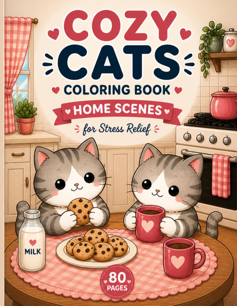 Cozy Cats Coloring Book: Home Scenes for Stress Relief (Cozy Cats Storys)