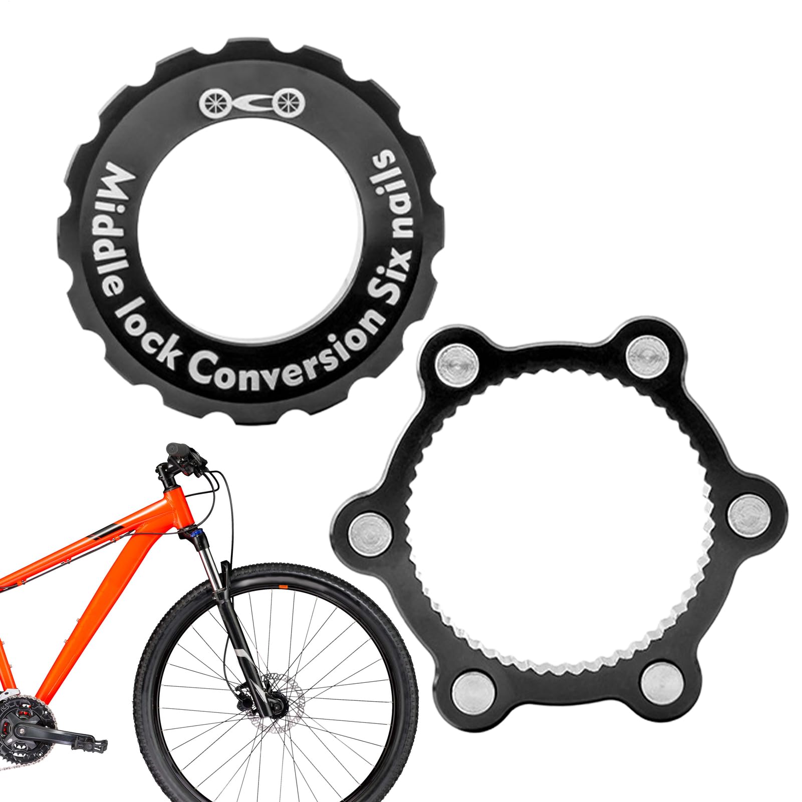 Adattatore Centerlock per Disco Freno Bici,Disco Freno Centerlock | Adattatore Rotore Per Enduro E Bici Con Attacco A 6 Fori