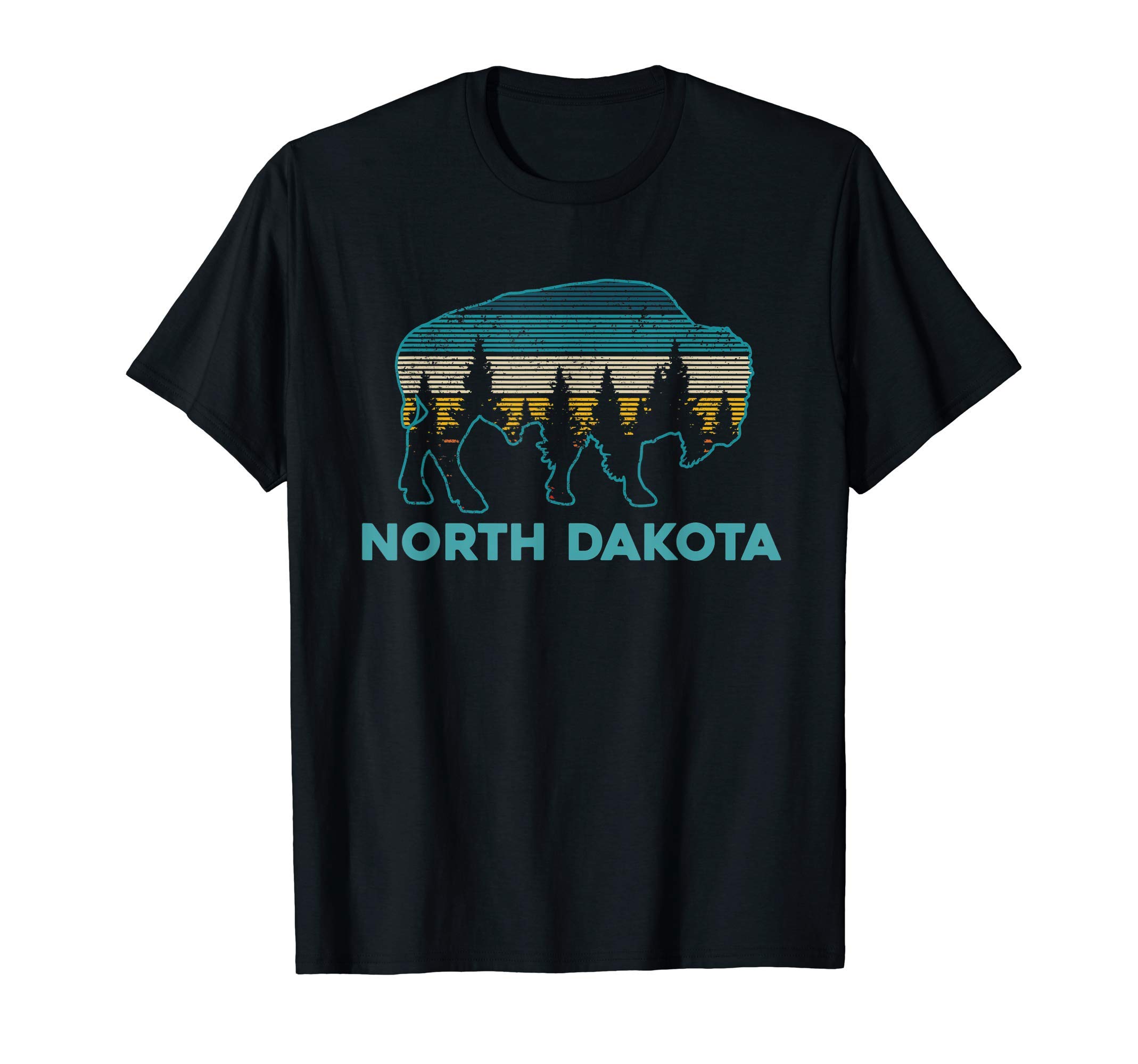 North Dakota Bison Vintage American Buffalo Souvenir T-ShirtOEKO-TEX STANDARD 100