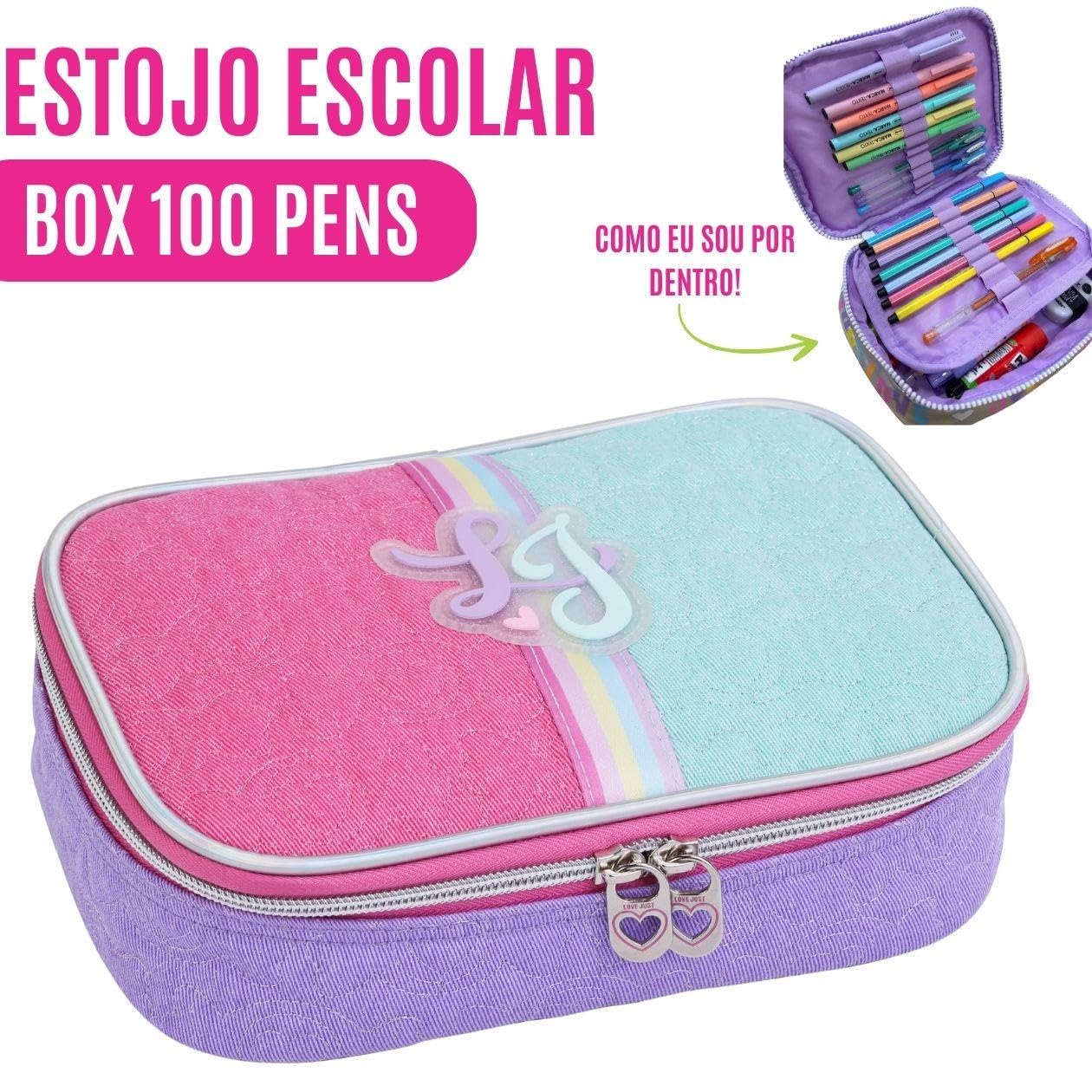 Kit Escolar Infantil com Mochila de Rodinhas, Lancheira Térmica e Estojo Box 100 Canetas, Material Resistente e Seguro, P/Meninas Criança em promoção! Veja a oferta e mais achadinhos de Mochilas escolares 7 Hoje é o melhor dia para comprar Kit Escolar Infantil com Mochila de Rodinhas, Lancheira Térmica e Estojo Box 100 Canetas, Material Resistente e Seguro, P/Meninas Criança com aquele preço maroto! Promoção! Aproveite a oferta! 7