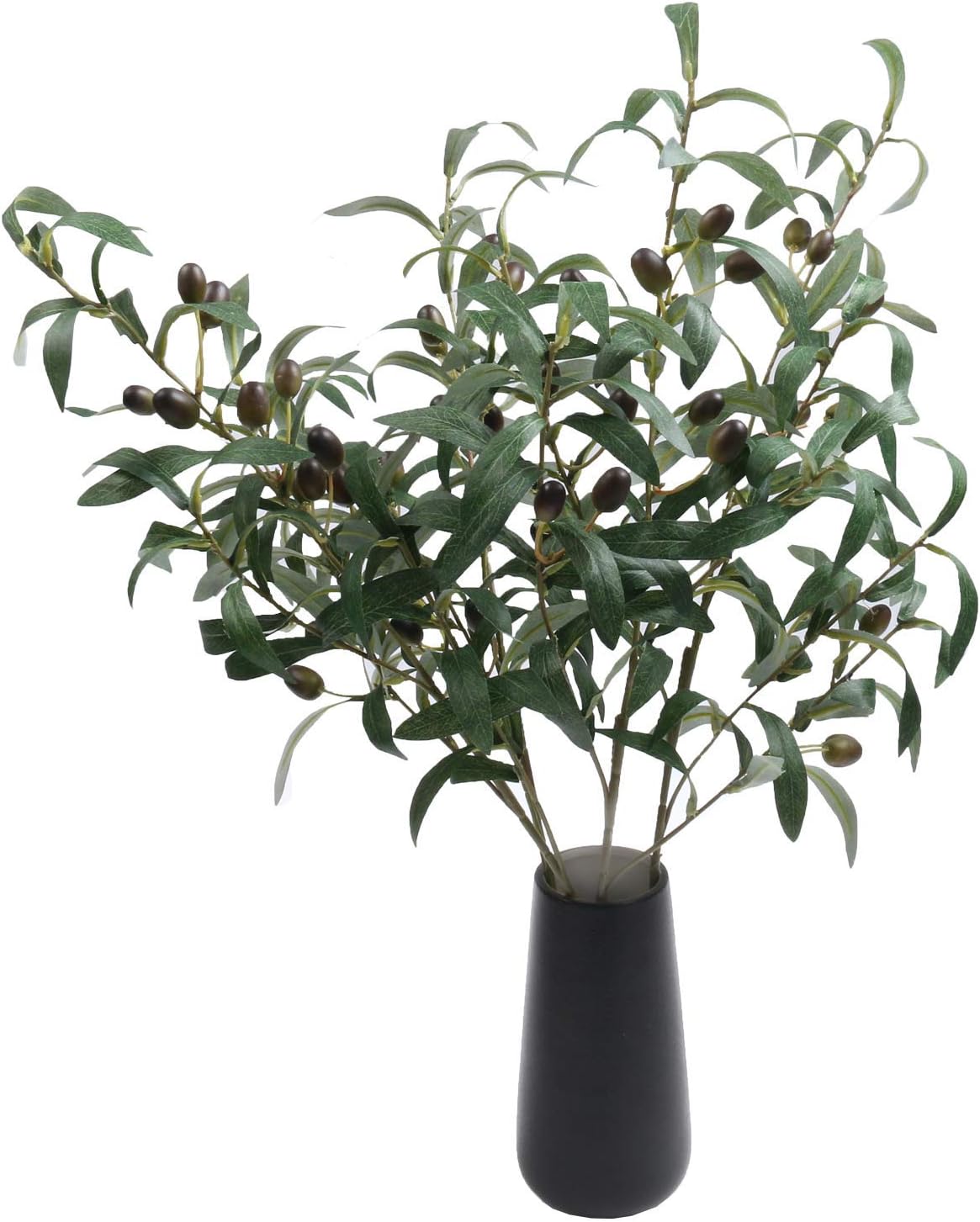 SHACOS 4 PCS 28 inch Artificial Olive Branches for Vases Greenery Olive Stems Faux Tree Branch Twig for Home Wedding Shop Office Garden Decor DIY Floral Crafts 4 28" Tall