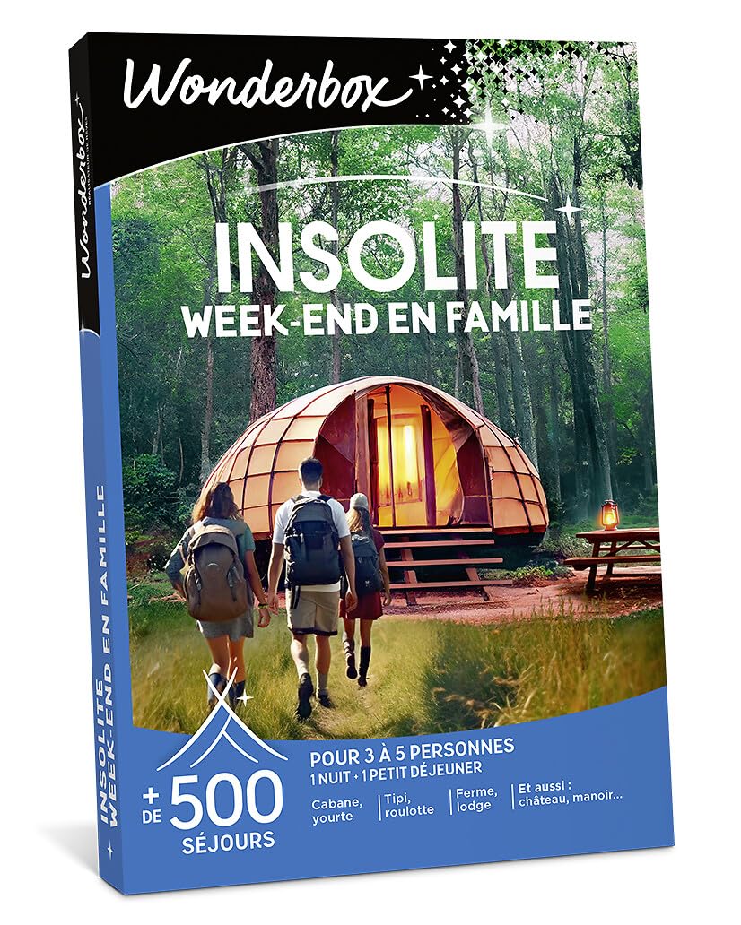 Wonderbox - Insolite - Week-​End en Famille - Coffret Cadeau - Idée Cadeau Séjours