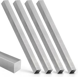 Attoshow 4-Pack A36 Hot Rolled Steel Square Bars 1/2" x 1/2" x 12" - Precision Ground for Welding, Structures & DIY Projects