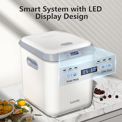 Miniatura 5 de Compostador eléctrico para cocina papelera de compostaje inteligente para exterioresinteriores, inodorolimpieza automáticapantalla LED inteligente,