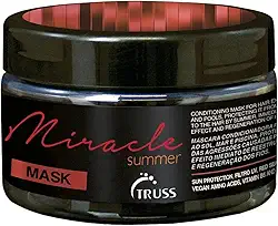 Truss Miracle Summer Mask | Máscara Capilar com Proteção UV, Hidratação e Reconstrução para Cabelos Expostos ao Sol, Mar e Piscina | 180g