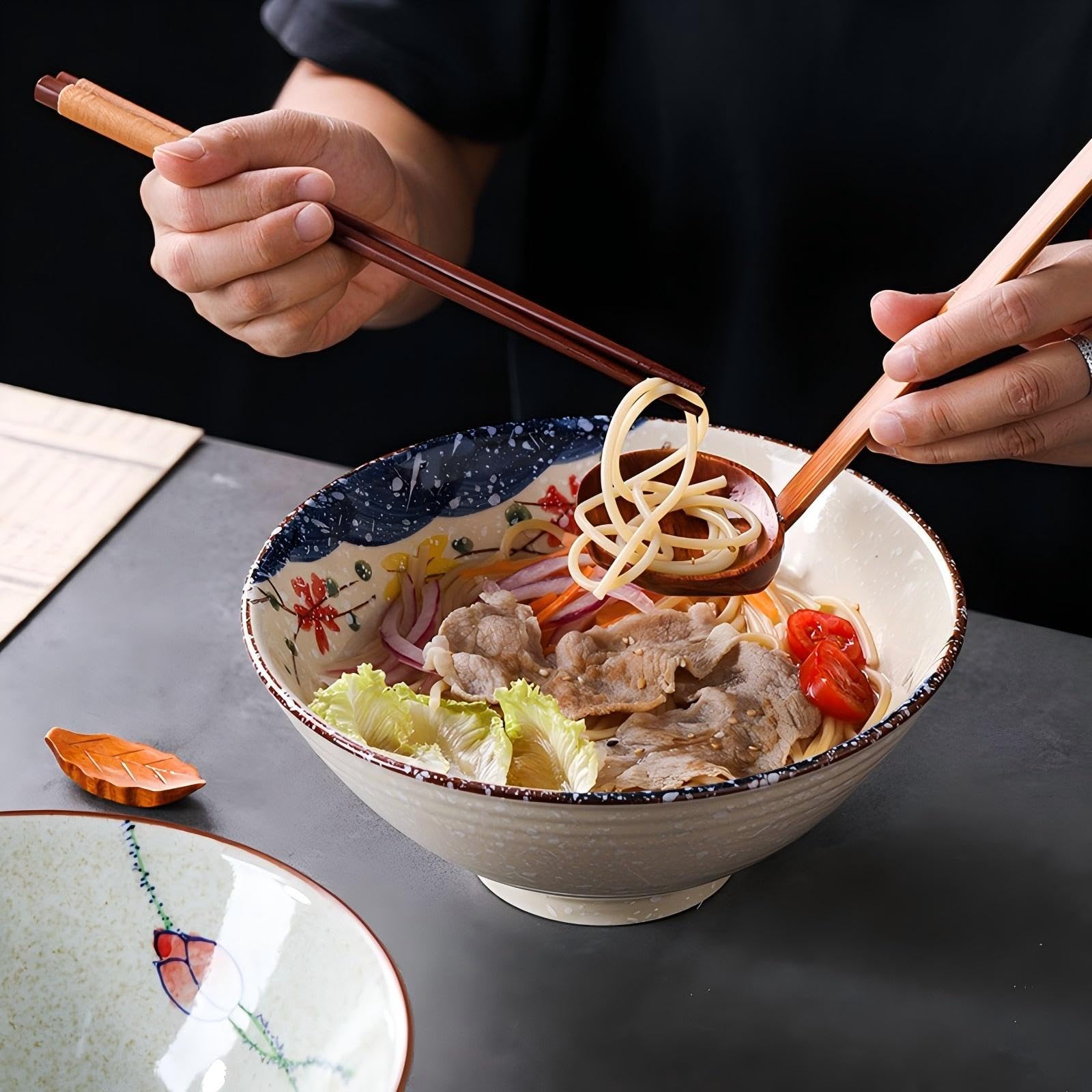 mehrido Ceramic Ramen Bowl Set - Image 3