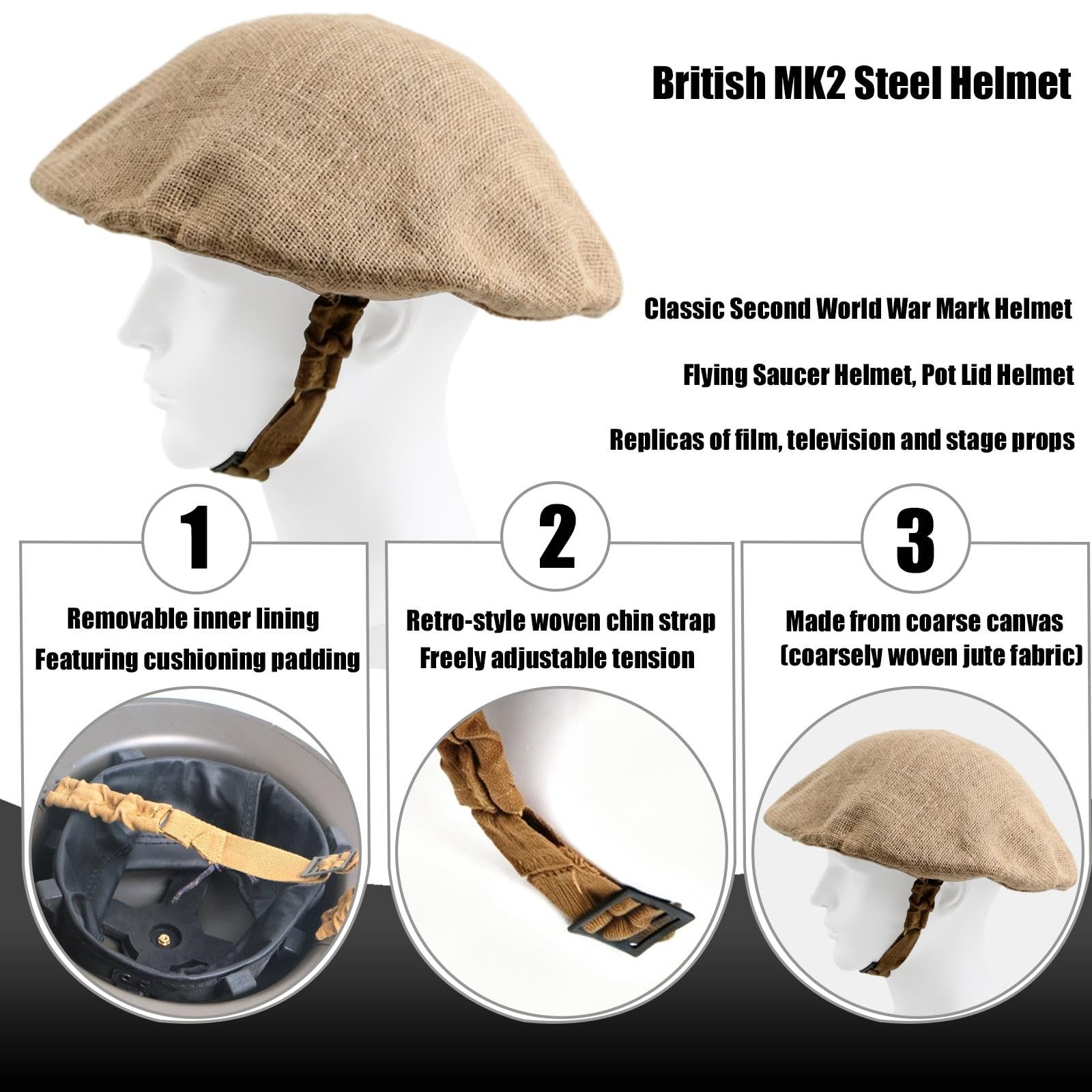 MK2-Leinenhelmüberzug der Britischen Armee, Cosplay-Helm