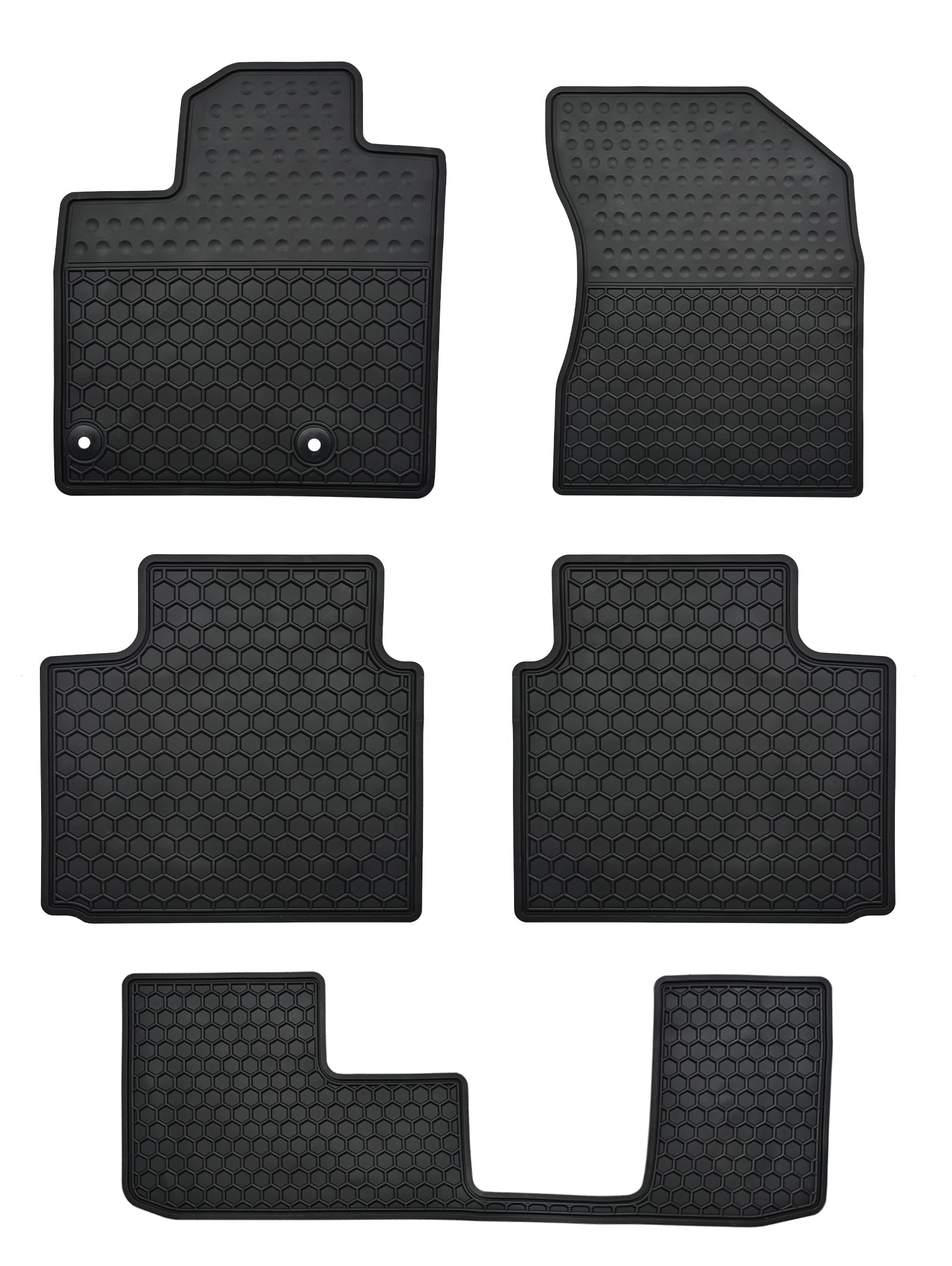 Megiteller Car Floor Mats Custom Fit for Mitsubishi Outlander 2022 2023 2024 2025 (Not for Phev and Sport Model) Odorless Washable Rubber (All Weather