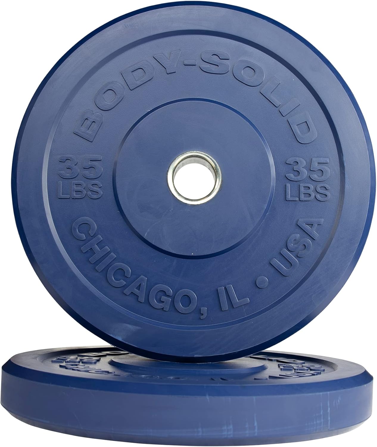 Body-Solid Olympic Bumper Plate - Rubber Weight Plates, Olympic Bumper Plates, Barbell Plates, Bumper Weights