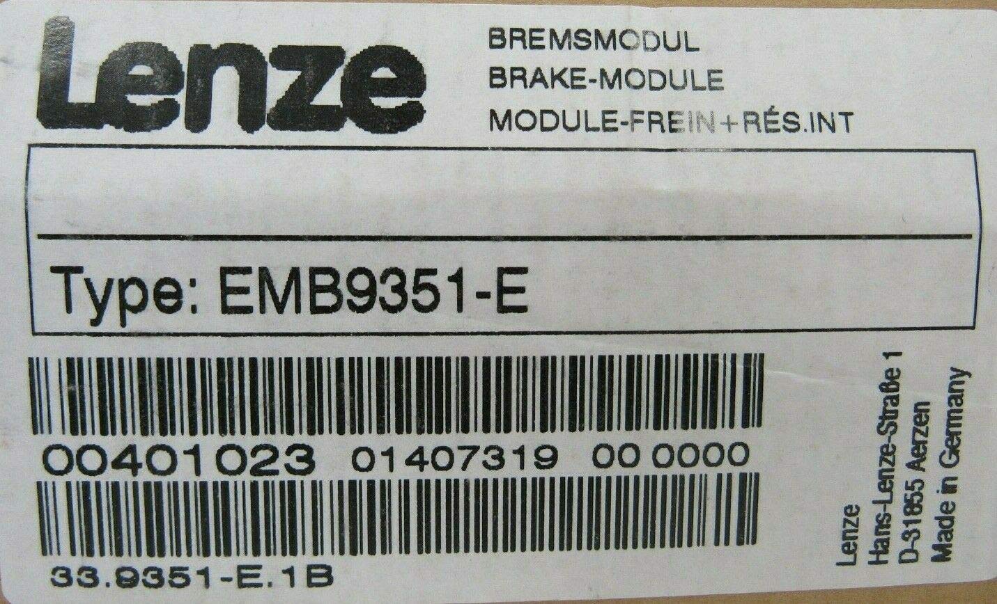 LENZE EMB9351-E Brake Module Internal Resistor 16AMP 765V 12KW