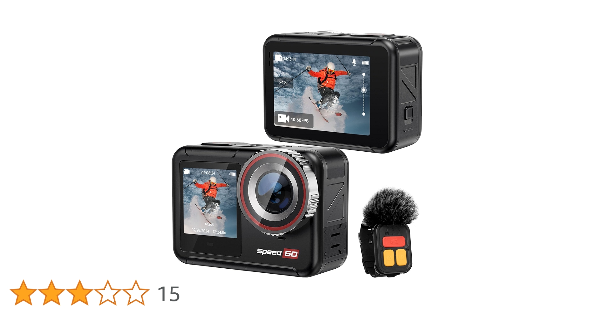 Amazon | Hiicam Speed60 4kアクションカメラ ウェアラブルカメラ