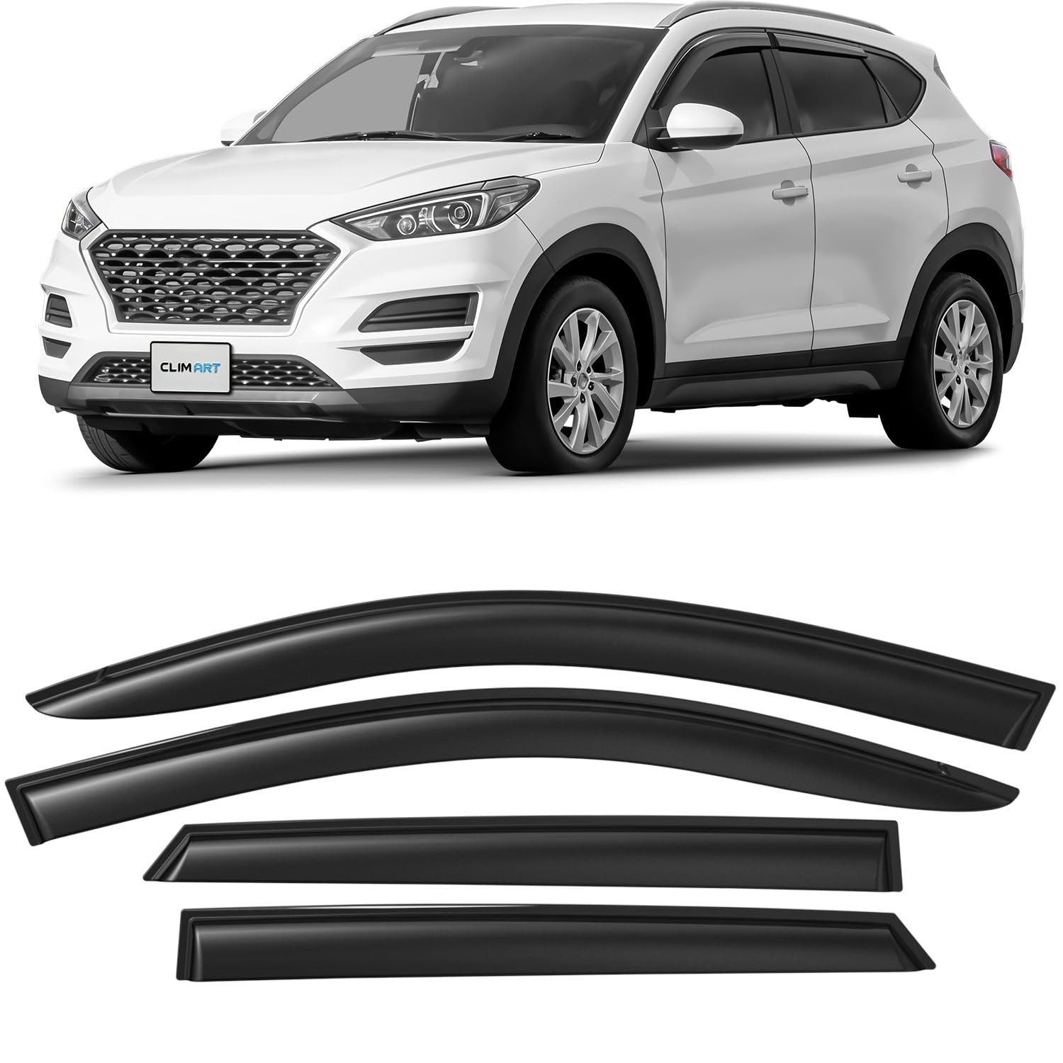 CLIM ART Déflecteurs pour/Compatible avec Hyundai Tucson 15-20 Adhésif 4Pc.