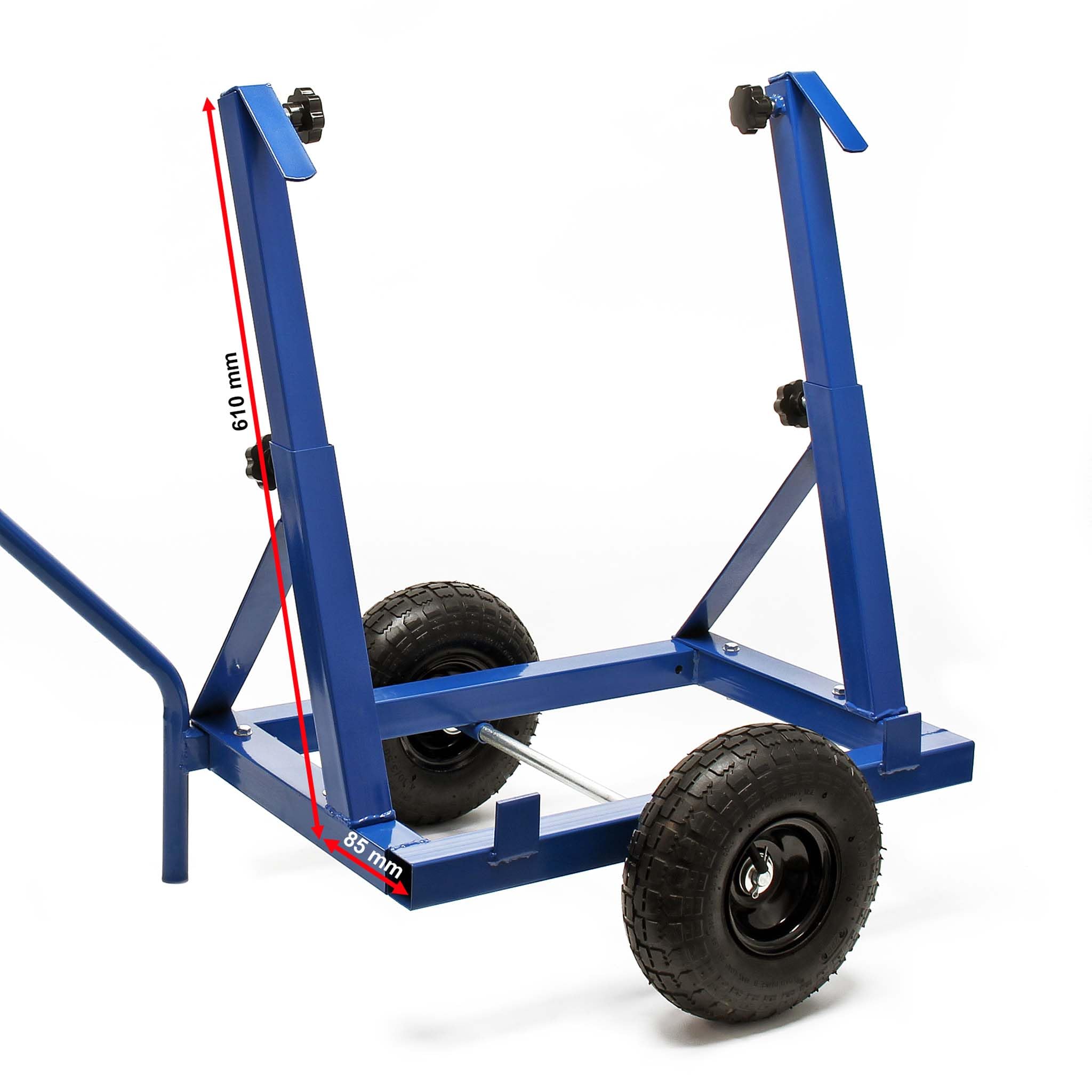 XPOtool Plattenkarren bis 200 kg höhenverstellbar, 2 Luftreifen, Stahl Plattenwagen zum Transport großflächiger Platten u. v. m.