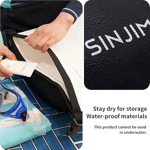 Miniatura 2 de Sinjimoru Bolsa impermeable multifuncional ligera para barco, mochila de playa de agua de 3 estilos de 15L para viajes, kayak, barco, camping,