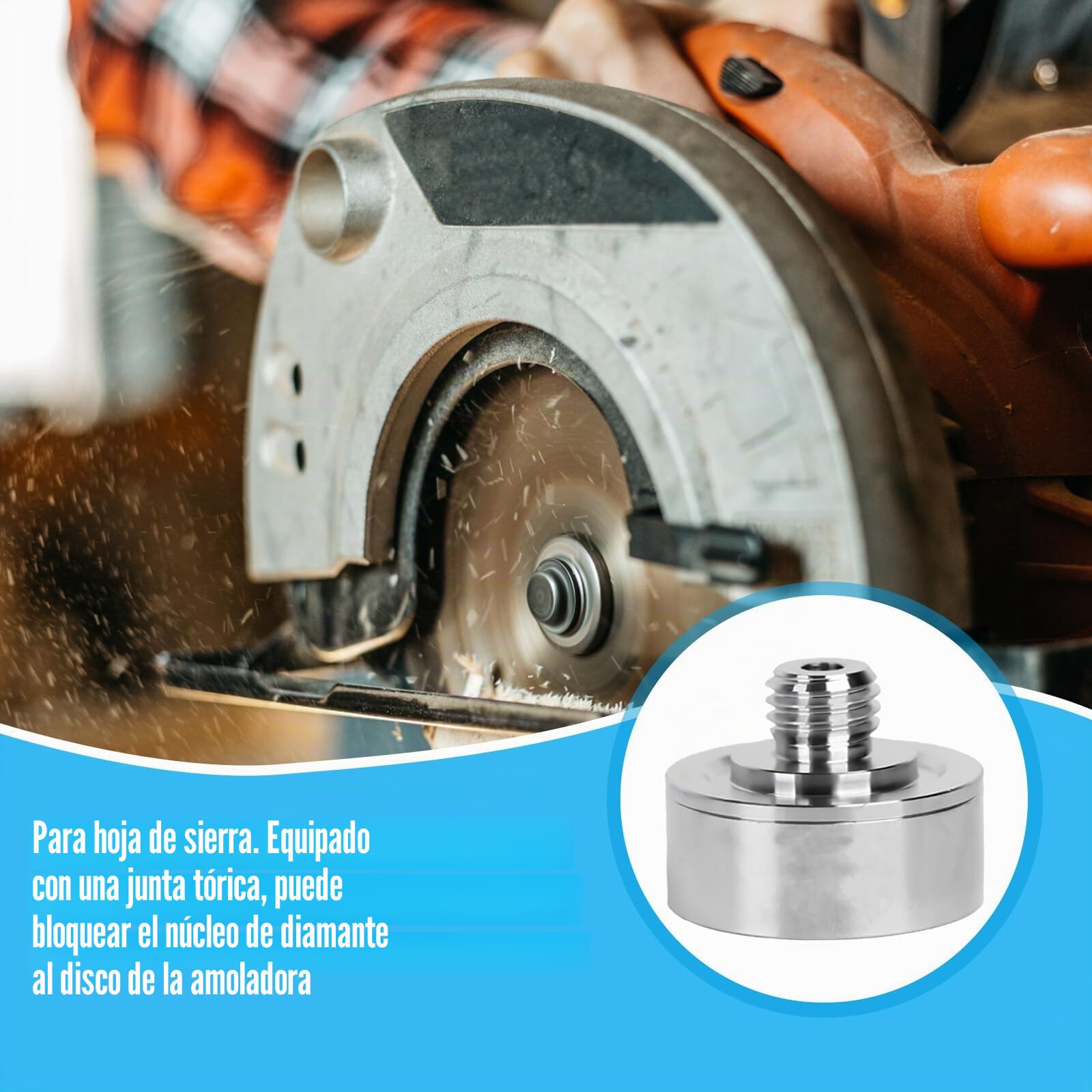 Adaptador X-LOCK a rosca M14, adaptador XLock M14 para amoladora angular, hoja de corte, broca de núcleo Dirll Bit (1 adaptador M14 X-Lock)