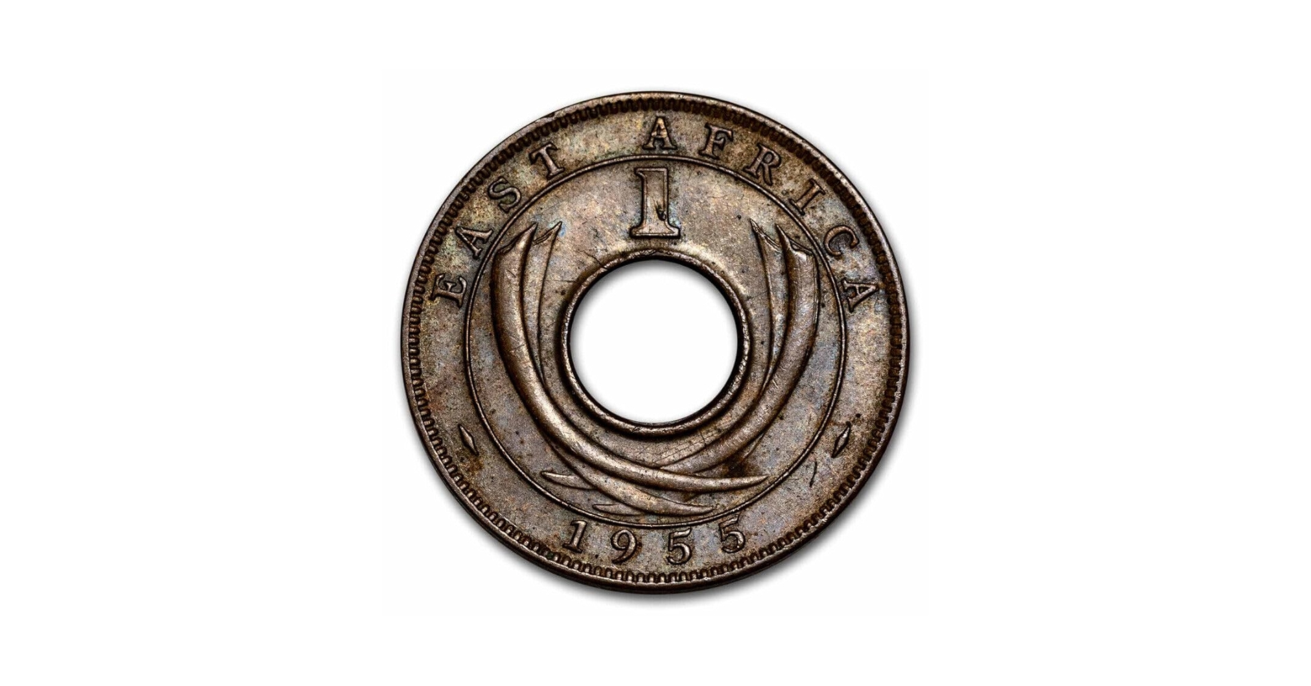 1954-1962 1 Cent British East Africa Coin. Historically Used