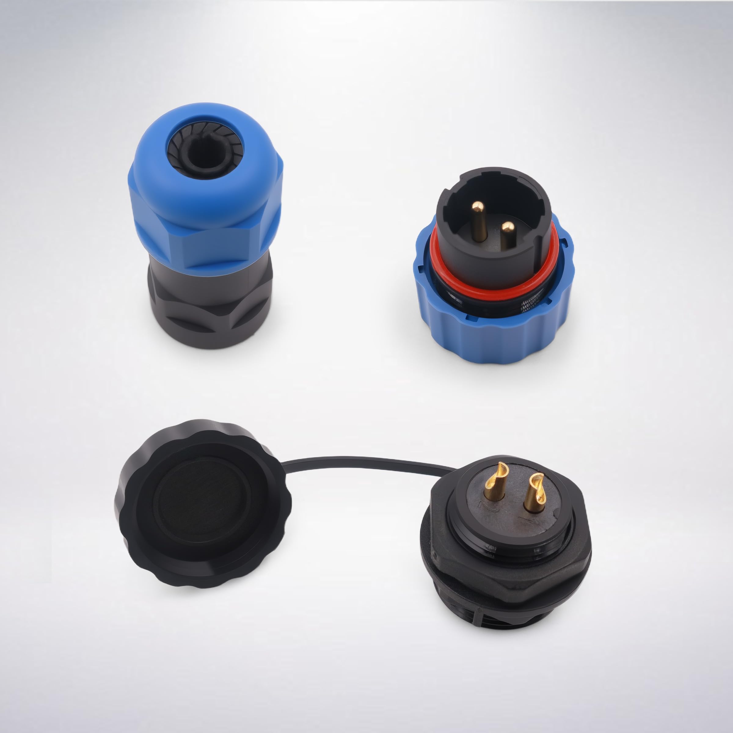 Connettore Circolare SP21 Maschio A Pannello IP68 – 9 Pin Con Contatti Placcati Oro